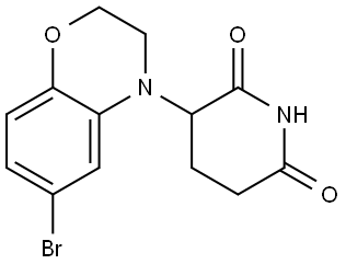 3-(6-Bromo-2,3-dihydro-4H-benzo[b][1,4]oxazin-4-yl)piperidine-2,6-dione Struktur