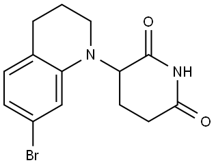 3-(7-Bromo-3,4-dihydroquinolin-1(2H)-yl)piperidine-2,6-dione Struktur