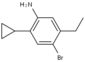 4-Bromo-2-cyclopropyl-5-ethylaniline Structure