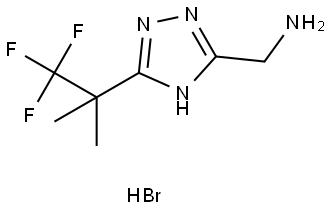 (3-(1,1,1-Trifluoro-2-methylpropan-2-yl)-1H-1,2,4-triazol-5-yl)methanamine hydrobromide Structure