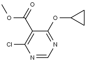 Methyl 4-chloro-6-cyclopropoxypyrimidine-5-carboxylate Struktur