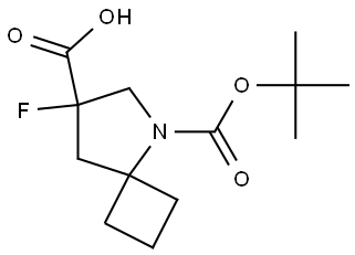 5-(tert-Butoxycarbonyl)-7-fluoro-5-azaspiro[3.4]octane-7-carboxylic acid Structure