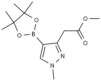 Methyl 2-(1-methyl-4-(4,4,5,5-tetramethyl-1,3,2-dioxaborolan-2-yl)-1H-pyrazol-3-yl)acetate Structure