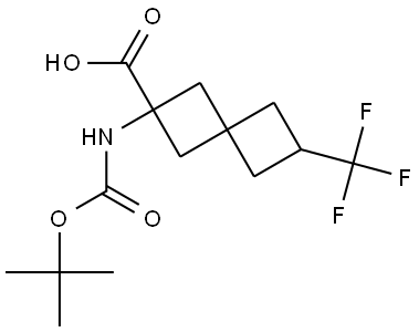 2-((tert-Butoxycarbonyl)amino)-6-(trifluoromethyl)spiro[3.3]heptane-2-carboxylic acid Structure