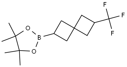 4,4,5,5-四甲基-2-(6-(三氟甲基)螺环[3.3]庚烷-2-基)-1,3,2-二氧硼烷 结构式