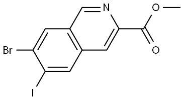 Methyl 7-bromo-6-iodoisoquinoline-3-carboxylate Structure
