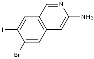 6-Bromo-7-iodoisoquinolin-3-amine Structure