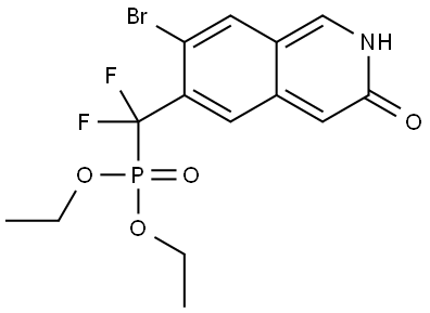 Diethyl ((7-bromo-3-oxo-2,3-dihydroisoquinolin-6-yl)difluoromethyl)phosphonate Structure