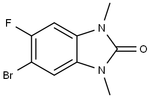 5-Bromo-6-fluoro-1,3-dimethyl-1,3-dihydro-2H-benzo[d]imidazol-2-one Struktur