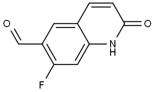 7-氟-2-氧代-1,2-二氢喹啉-6-羧醛, 3091677-05-0, 结构式