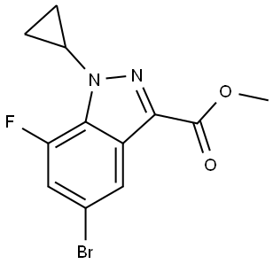 Methyl 5-bromo-1-cyclopropyl-7-fluoro-1H-indazole-3-carboxylate Structure