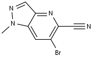 6-Bromo-1-methyl-1H-pyrazolo[4,3-b]pyridine-5-carbonitrile Struktur