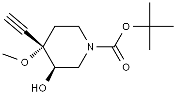 rel-tert-Butyl (3R,4S)-4-ethynyl-3-hydroxy-4-methoxypiperidine-1-carboxylate Structure