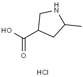 5-methylpyrrolidine-3-carboxylic acid HCl Structure
