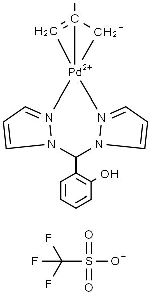 Palladium(1+), [2-[di(1H-pyrazol-1-yl-κN2)methyl]phenol][(1,2,3-η)-2-methyl-2-pr… Structure