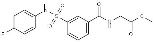 Glycine, N-[3-[[(4-fluorophenyl)amino]sulfonyl]benzoyl]-, methyl ester Struktur
