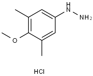 Hydrazine, (4-methoxy-3,5-dimethylphenyl)-, hydrochloride (1:1) Struktur