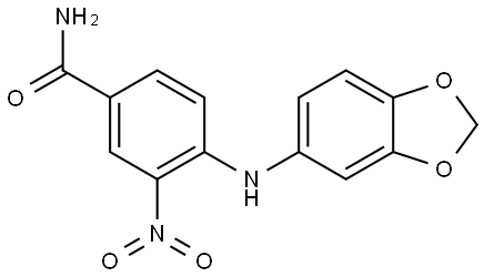 Benzamide, 4-(1,3-benzodioxol-5-ylamino)-3-nitro- Structure
