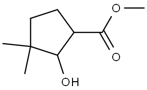 Methyl 2-hydroxy-3,3-dimethylcyclopentane-1-carboxylate Struktur