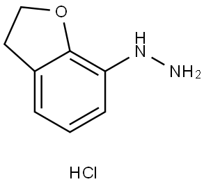Hydrazine, (2,3-dihydro-7-benzofuranyl)-, hydrochloride (1:1) Struktur