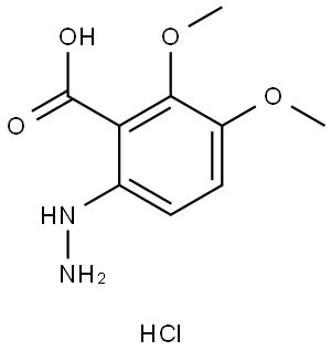 Benzoic acid, 6-hydrazinyl-2,3-dimethoxy-, hydrochloride (1:1) Struktur