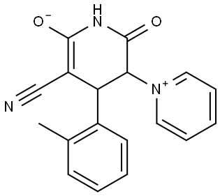 1,3′-Bipyridinium, 5′-cyano-1′,2′,3′,4′-tetrahydro-6′-hydroxy-4′-(2-methylphenyl)-2′-oxo-, inner salt Struktur