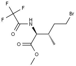 methyl (2S,3S)-5-bromo-3-methyl-2-(2,2,2-trifluoroacetamido)pentanoate Struktur