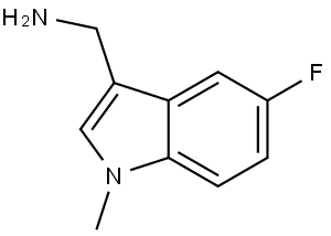 (5-Fluoro-1-methyl-1H-indol-3-yl)methanamine Struktur