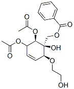 [(1S,2S,6R)-5,6-diacetyloxy-1-hydroxy-2-(2-hydroxyethoxy)-1-cyclohex-3 -enyl]methyl benzoate 化学構造式
