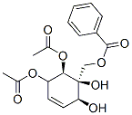 [(1S,2S,6R)-5,6-diacetyloxy-1,2-dihydroxy-1-cyclohex-3-enyl]methyl ben zoate 化学構造式