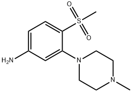 3-(1-METHYLPIPERAZIN-4-YL)-4-METHYLSULFONYLANILINE,1000018-41-6,结构式