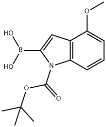 1H-Indole-1-carboxylic acid, 2-borono-4-methoxy-, 1-(1,1-dimethylethyl) ester|N-BOC-4-甲氧基-吲哚-2-硼酸