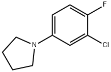 1-(3-Chloro-4-fluorophenyl)pyrrolidine Structure
