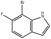 7-溴-6-氟-吲哚 结构式