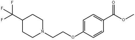 4-{2-[4-(三氟甲基)哌啶基]乙氧基}苯羧酸甲酯, 1000339-87-6, 结构式