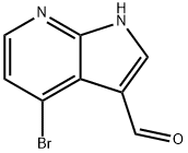 4-ブロモ-1H-ピロロ[2,3-B]ピリジン-3-カルブアルデヒド 化学構造式