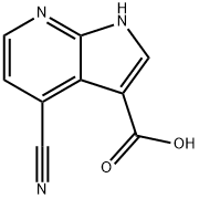 1H-Pyrrolo[2,3-b]pyridine-3-carboxylic  acid,  4-cyano- Structure