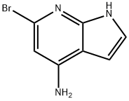 6-ブロモ-1H-ピロロ[2,3-B]ピリジン-4-アミン 化学構造式