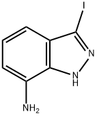 3-ヨード-1H-インダゾール-7-アミン 化学構造式