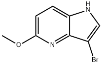 3-BROMO-5-METHOXY-1H-PYRROLO[3,2-B]PYRIDINE, 1000341-09-2, 结构式