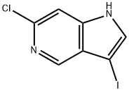 6-クロロ-3-ヨード-1H-ピロロ[3,2-C]ピリジン 化学構造式