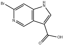 6-ブロモ-1H-ピロロ[3,2-C]ピリジン-3-カルボン酸 化学構造式