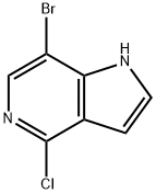 1H-Pyrrolo[3,2-c]pyridine, 7-broMo-4-chloro- Structure