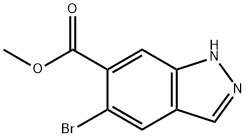 1H-Indazole-6-carboxylic acid, 5-broMo-, Methyl ester Struktur