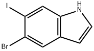 5-溴-6-碘吲哚, 1000343-06-5, 结构式