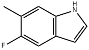 5-フルオロ-6-メチル-1H-インドール 化学構造式