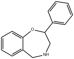 2-フェニル-2,3,4,5-テトラヒドロ-1,4-ベンゾオキサゼピン 化学構造式