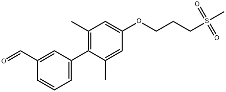 2',6'-diMethyl-4'-(3-(Methylsulfonyl)propoxy)biphenyl-3-carbaldehyde Structure