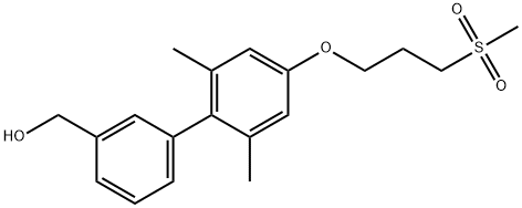 (2',6'-diMethyl-4'-(3-(Methylsulfonyl)propoxy)biphenyl-3-yl)Methanol Structure