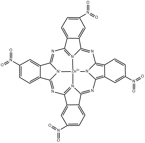 亜鉛(II)テトラニトロフタロシアニン 化学構造式